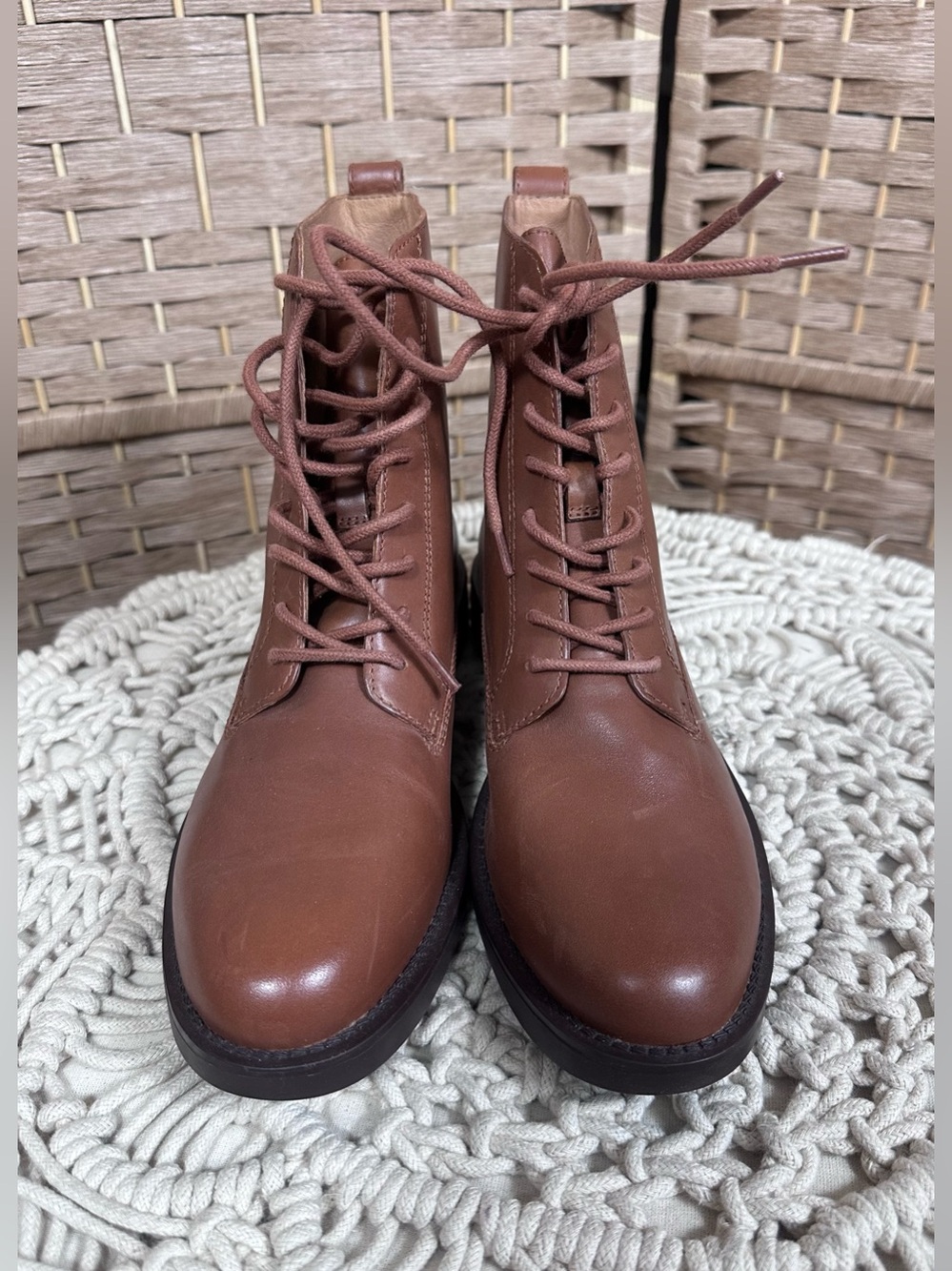 Madewell Evelyn Lace-Up Ankle Combat Boots - Size 8 - Picture 3 of 11
